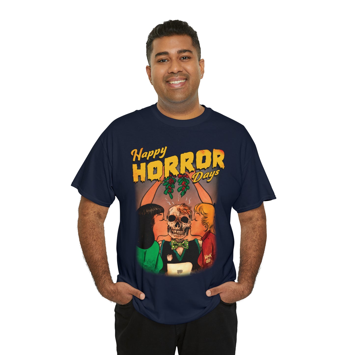 Happy Horror Days Love Triangle Graphic Tee (Unisex Heavy Cotton Tee) featuring Archie, Betty, and Veronica