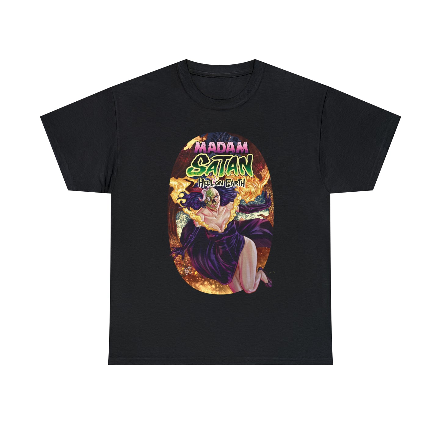 Madam Satan Hell on Earth Graphic Tee (Unisex Heavy Cotton Tee)