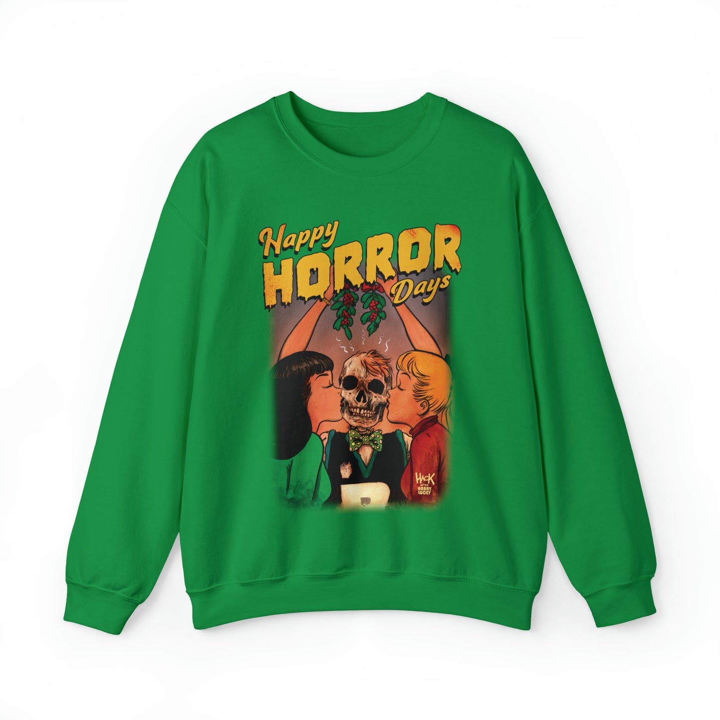 Archie Comics Happy Horror Days Unisex Heavy Blend™ Crewneck Sweatshirt featuring Archie, Betty, and Veronica