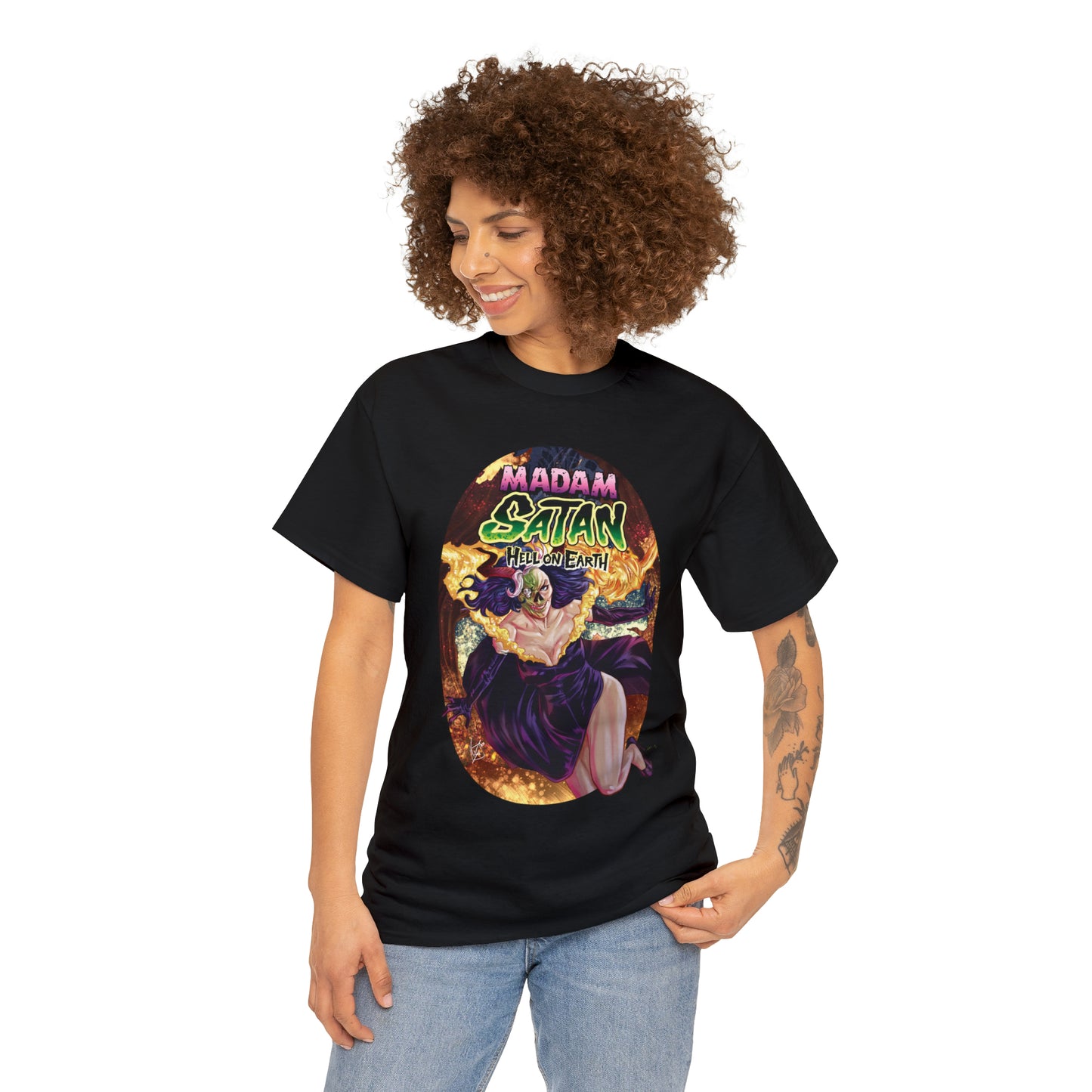 Madam Satan Hell on Earth Graphic Tee (Unisex Heavy Cotton Tee)