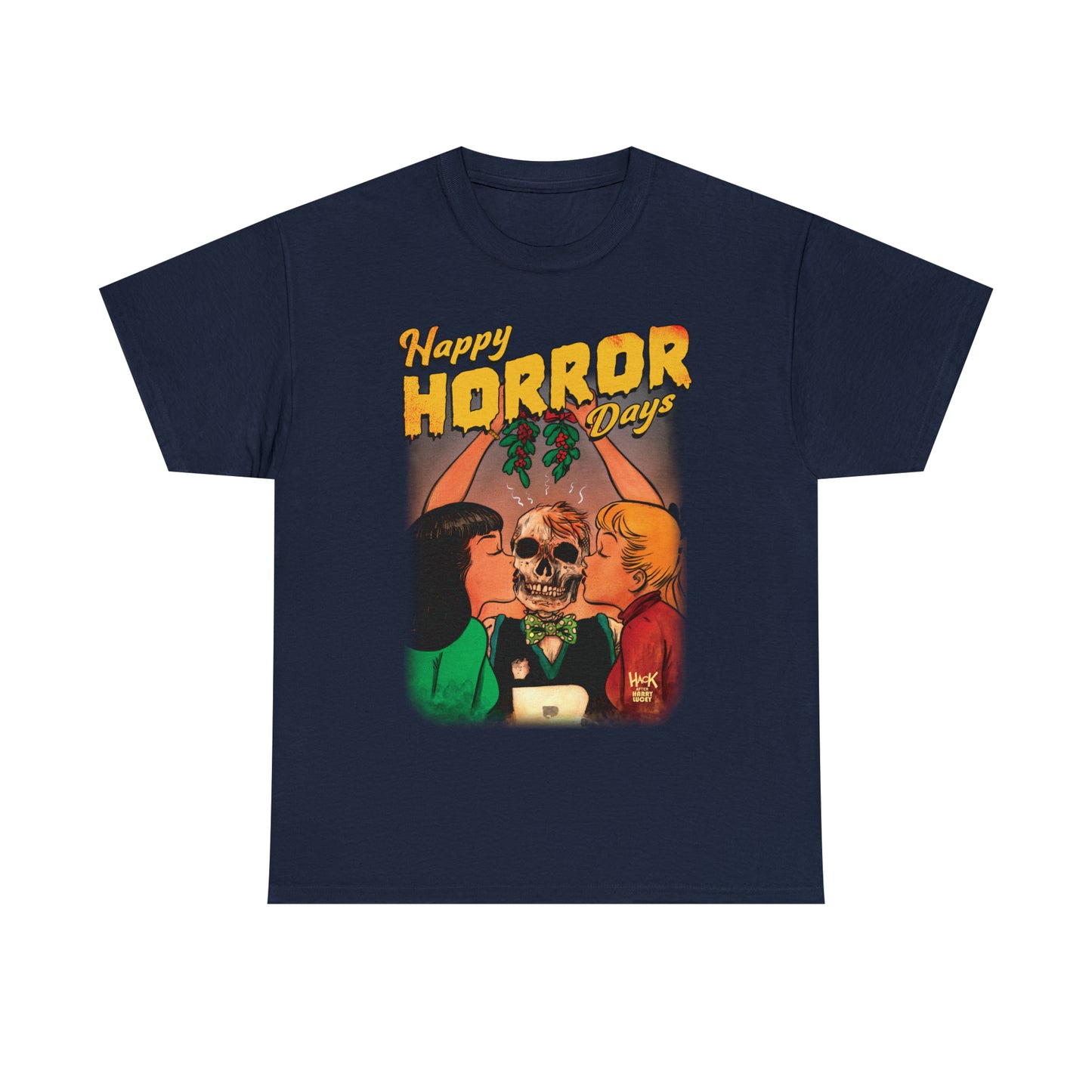 Happy Horror Days Love Triangle Graphic Tee (Unisex Heavy Cotton Tee) featuring Archie, Betty, and Veronica