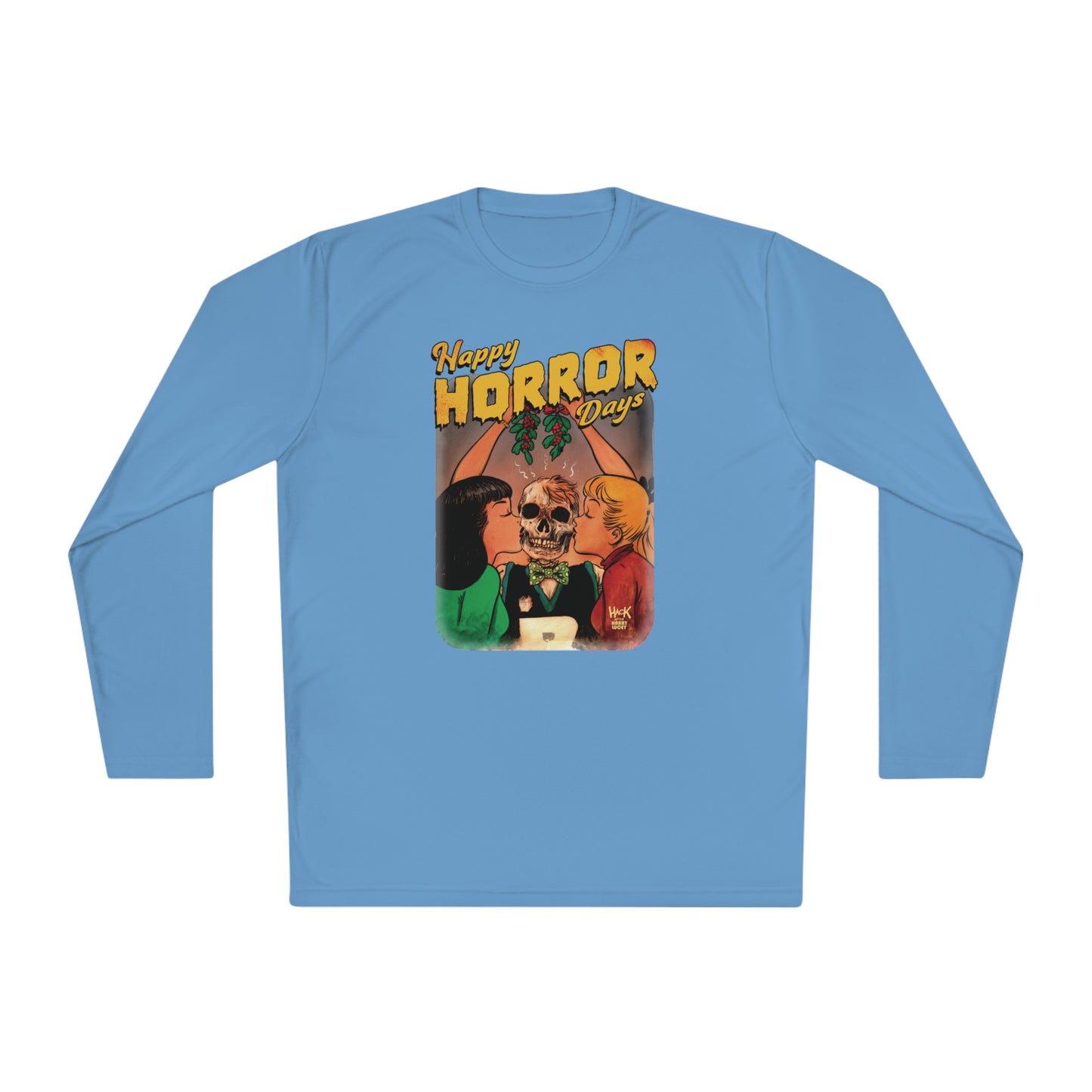 Happy Horror Days Love Triangle Graphic Tee Unisex Lightweight Long Sleeve Tee featuring Archie, Betty, and Veronica