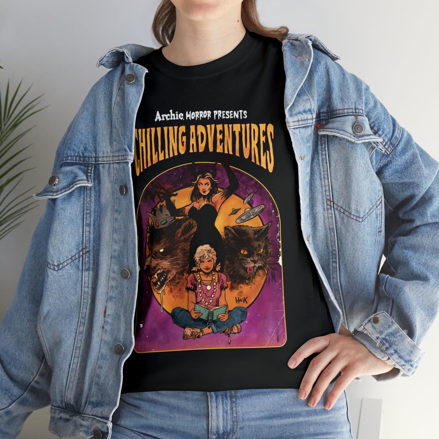 Archie Horror Presents Chilling Adventures Graphic Tee (Unisex Heavy Cotton Tee) featuring Jinx and Madam Satan