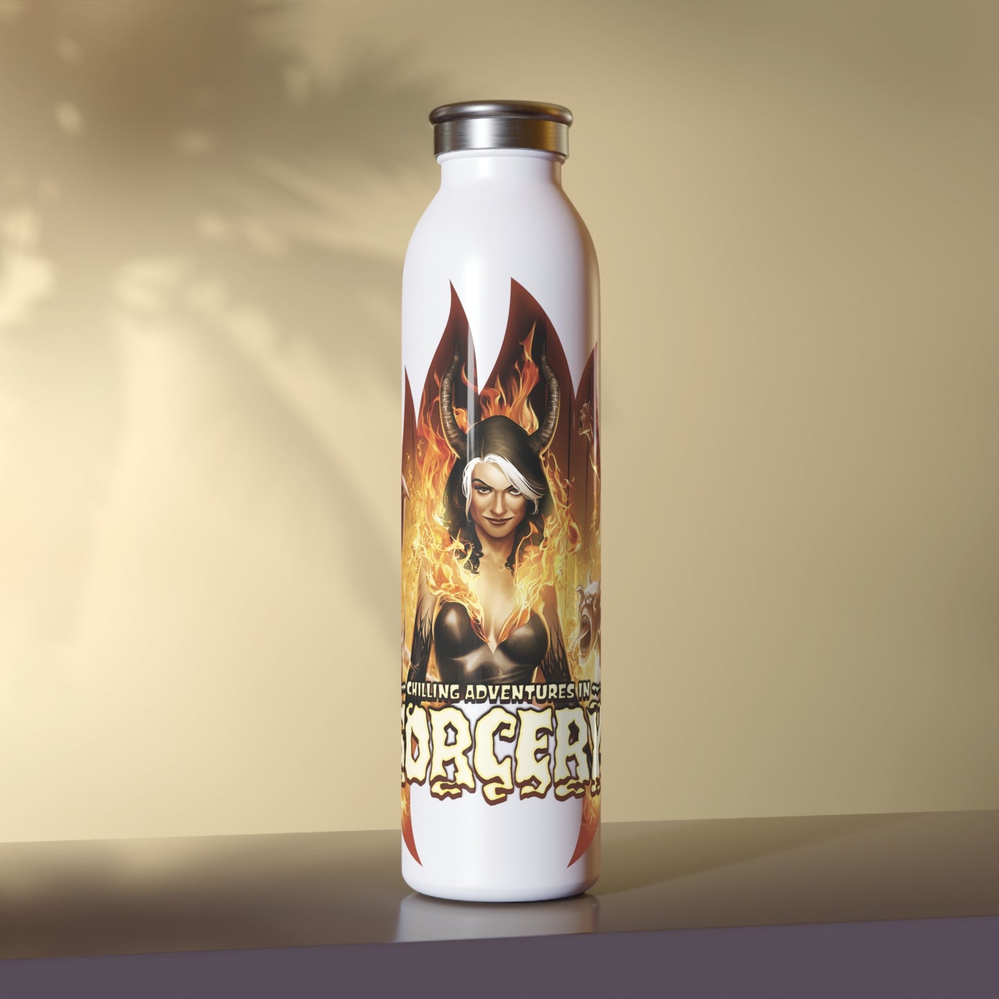 Chilling Adventures in Sorcery Stainless Steal 20oz Slim Water Bottle Featuring Madam Satan